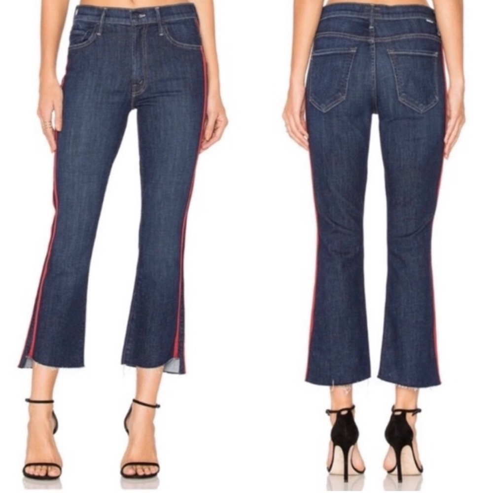 MOTHER • Insider Crop Step Fray Speed Racer High Waisted Size 24 - Picture 3 of 10